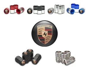 Porsche Ventilabdeckungen Fahrräder Edelstahl Look